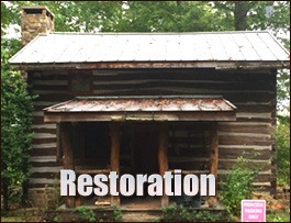 Historic Log Cabin Restoration  Leasburg, North Carolina